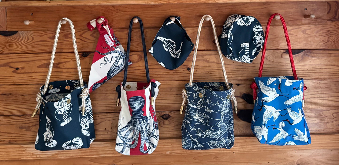 The Shrimpy Bag in American Cephalopod - A Limited Edition Fabric