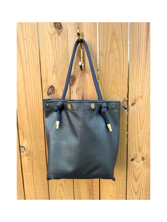 The Tall Bouy Bag in Shagreen Vinyl Barracuda