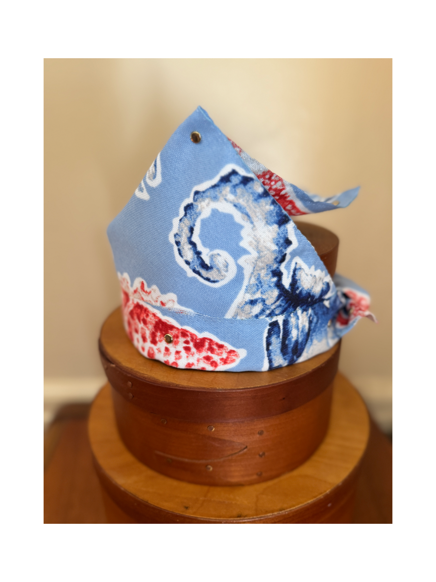 The Skipper Scarf in Carolina Blue Oceans #2