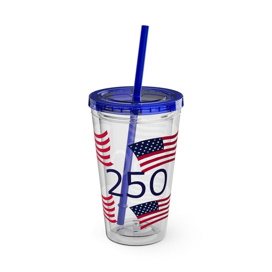 250 Celebration 16oz Tumbler with Straw