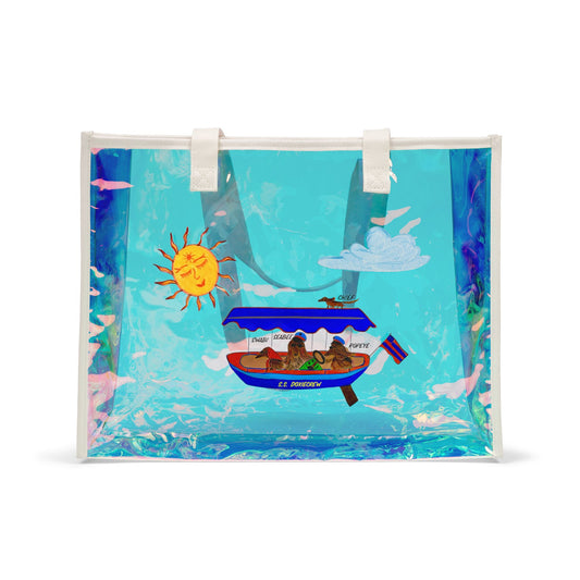S.S. Doxie Crew Holographic Beach Tote Bag