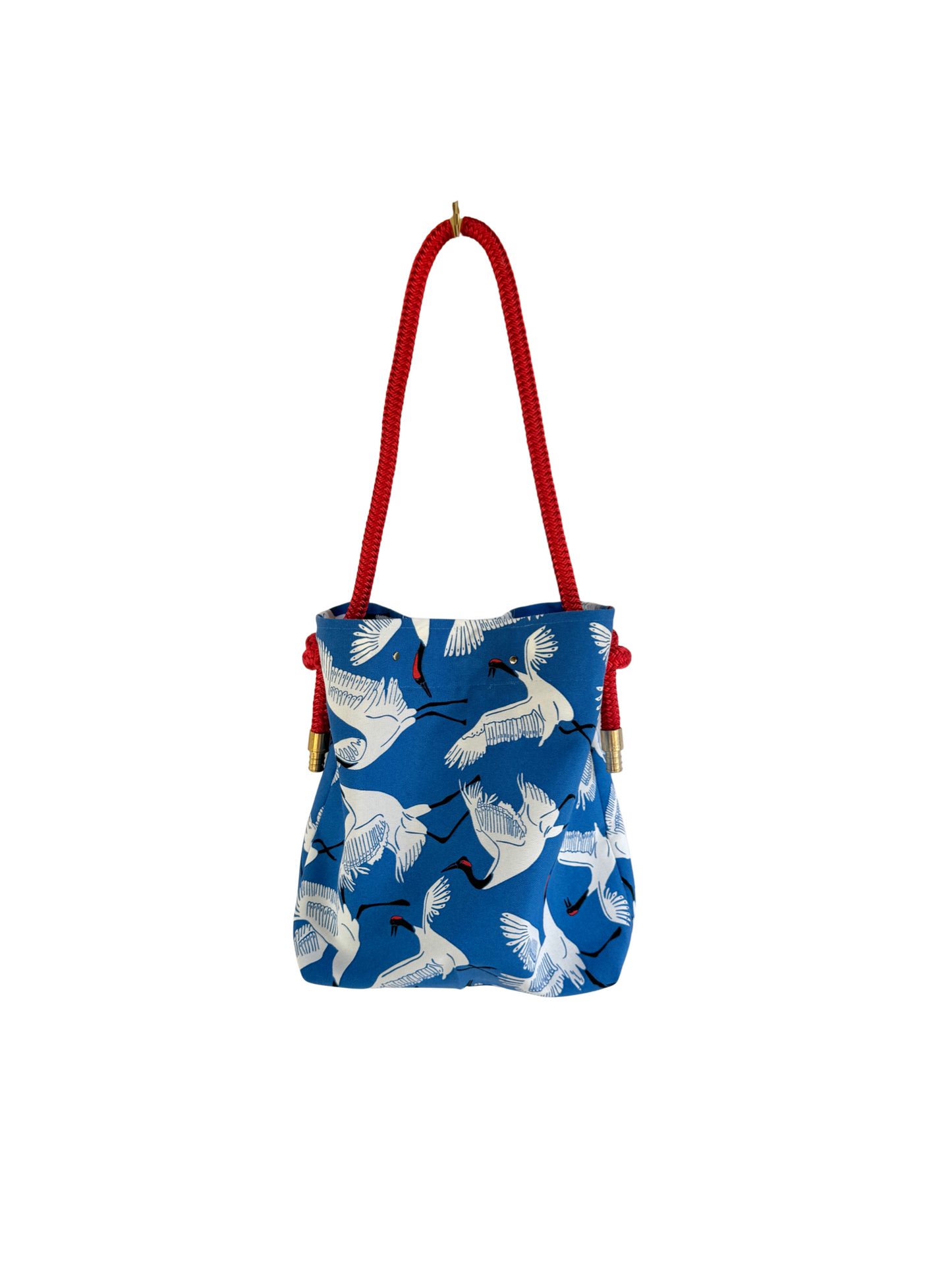 The Shrimpy Bag in Dancing Cranes (Blue)