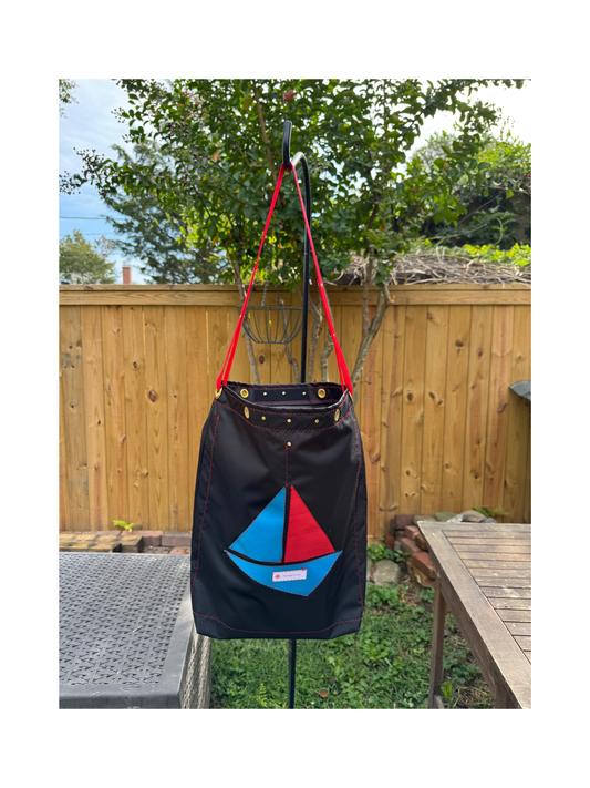 Black and Red Nylon Bag