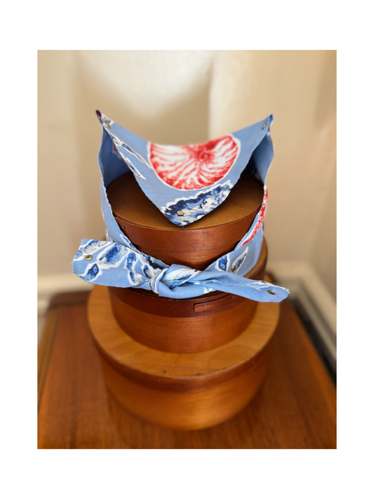 The Skipper Scarf in Carolina Blue Oceans #3