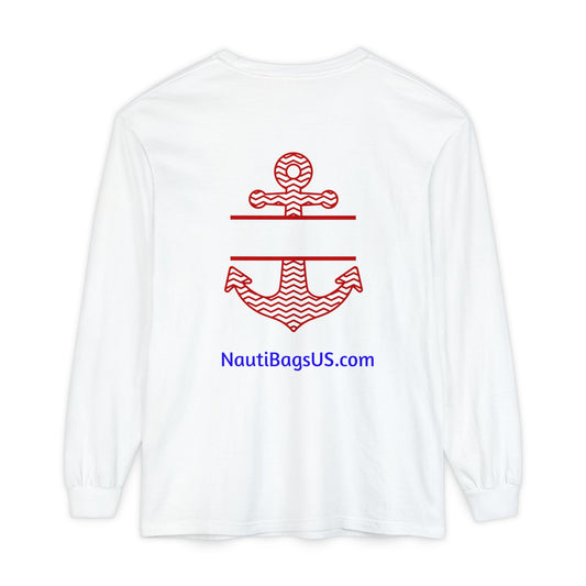 Nauti-Lad Long Sleeve White T-Shirt (Unixex)