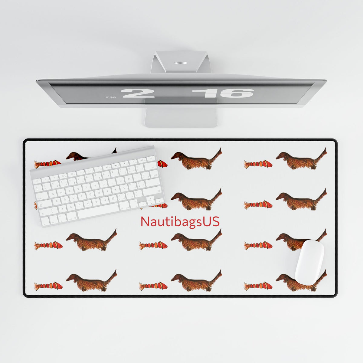 Dachshund Pattern Desk Mat – Cute Wiener Dog Mouse Pad