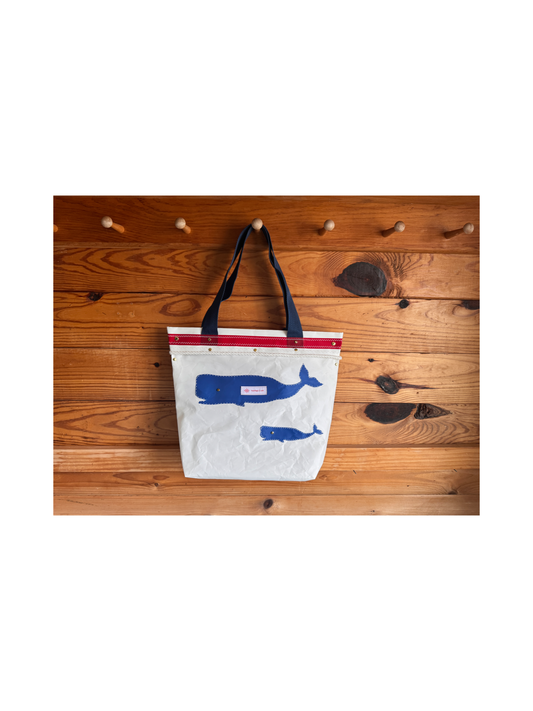 PODS Blue Whales Tote Bag
