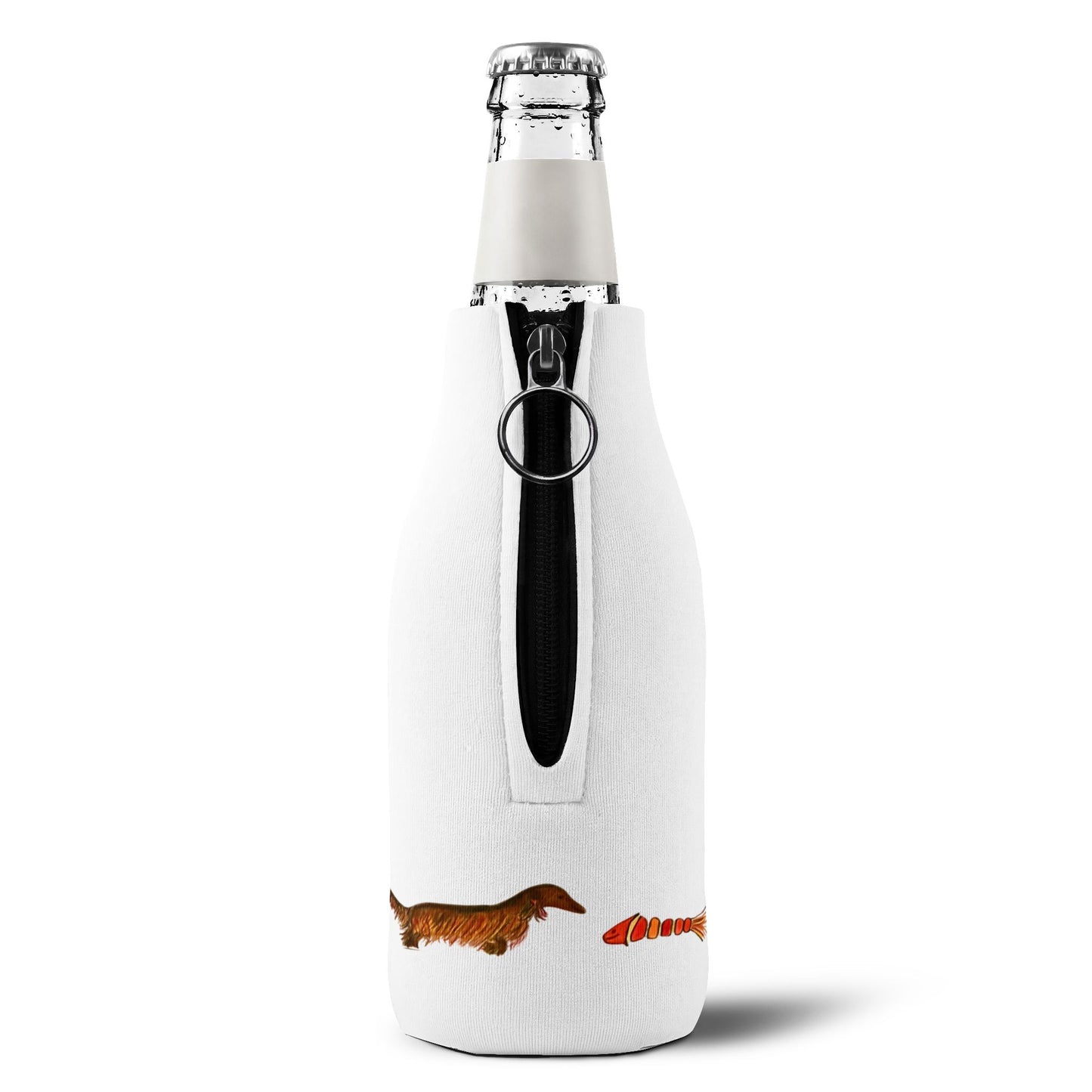 Dog Fish Zip-Up Bottle Cooler Sleeve