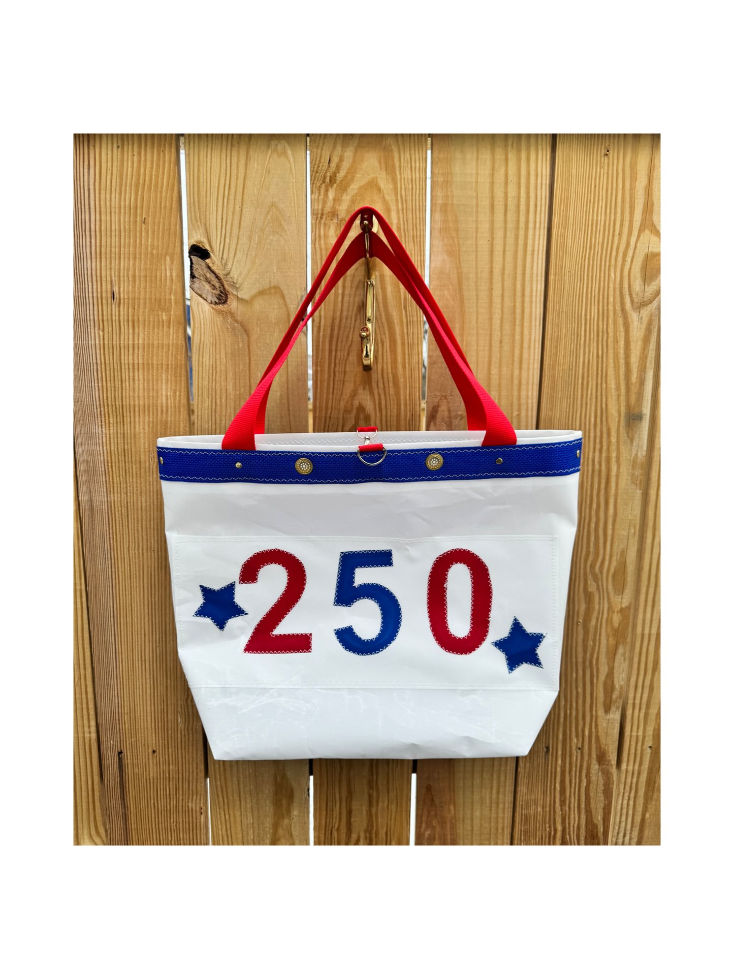 250 Celebration Sloop Sailcloth Tote Bag