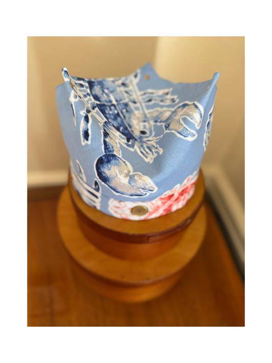 The Skipper Scarf in Carolina Blue Oceans #2