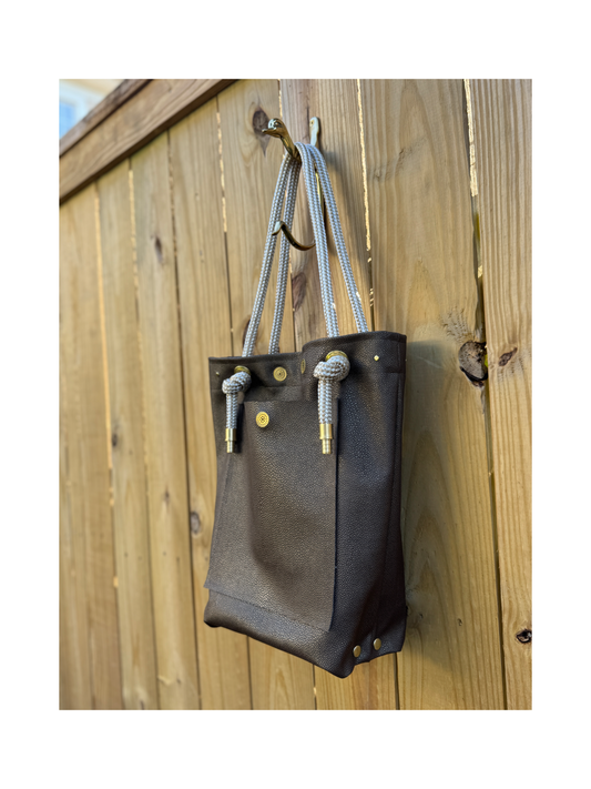 The Tall Bouy Bag in Shagreen Vinyl Horseshoe Crab