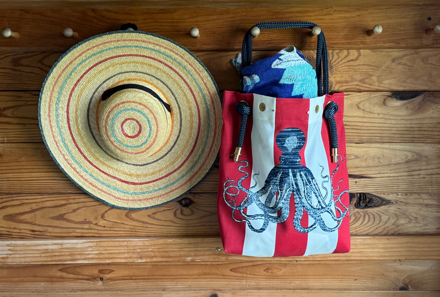 The Tall Buoy Bag in American Cephalopod - Limited Edition Fabric