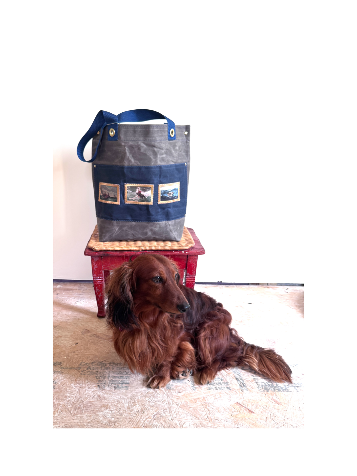 Tiny Portraits- Gallery Tote in Grey (Only 1)