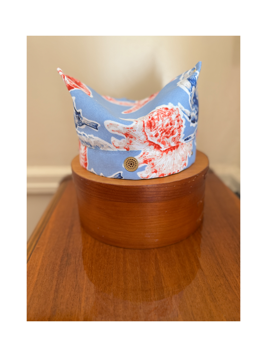 The Skipper Scarf in Carolina Blue Oceans