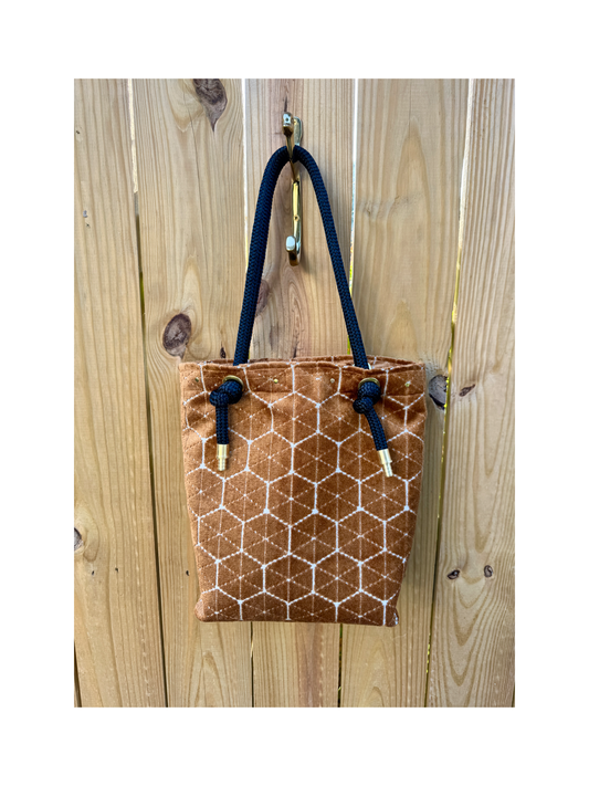 The Sandbag Tote In Apricot Velvet Sand-dollar