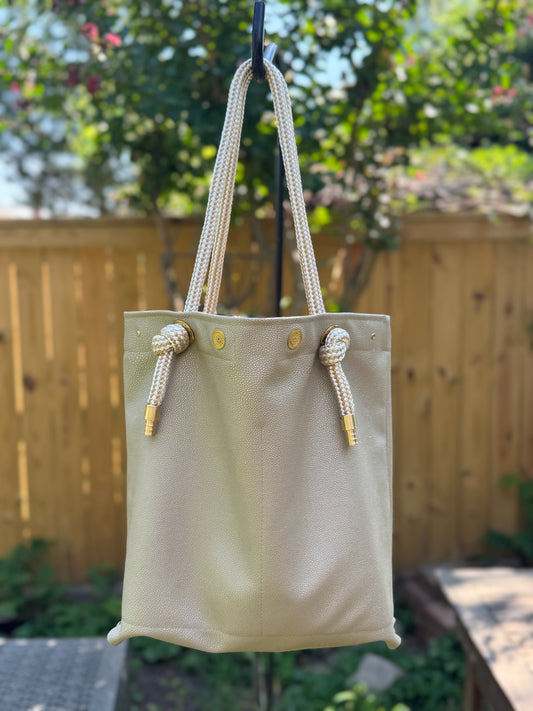 The Tall Bouy Bag in Shagreen Vinyl Shark
