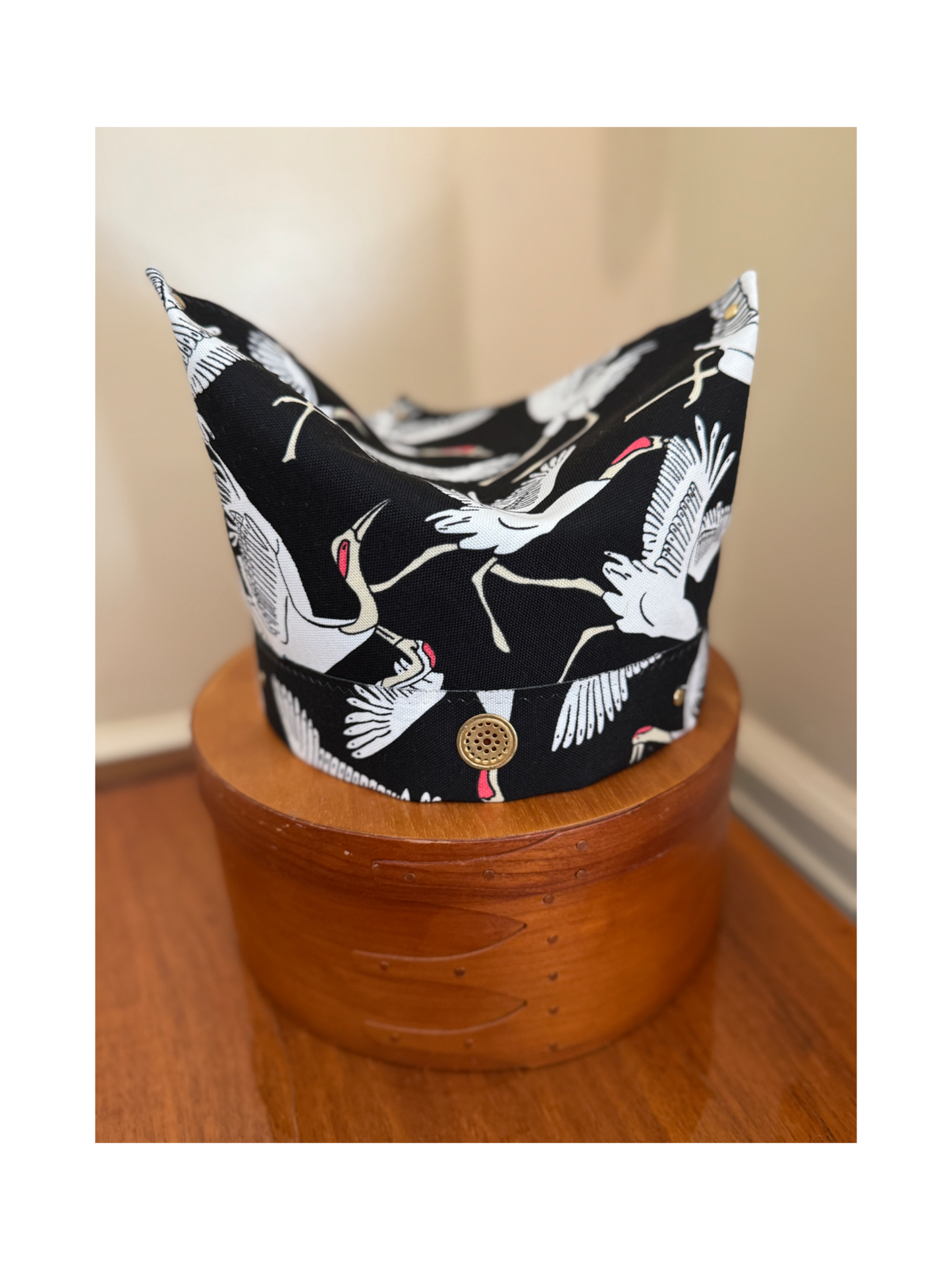 The Skipper Scarf in Dancing Cranes (Black) (XL)