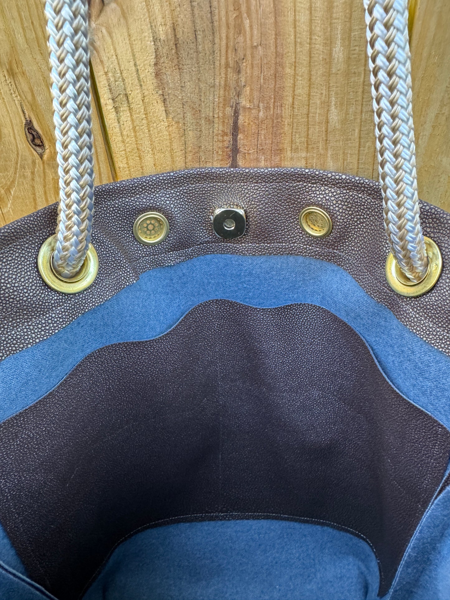 The Tall Bouy Bag in Shagreen Vinyl Horseshoe Crab