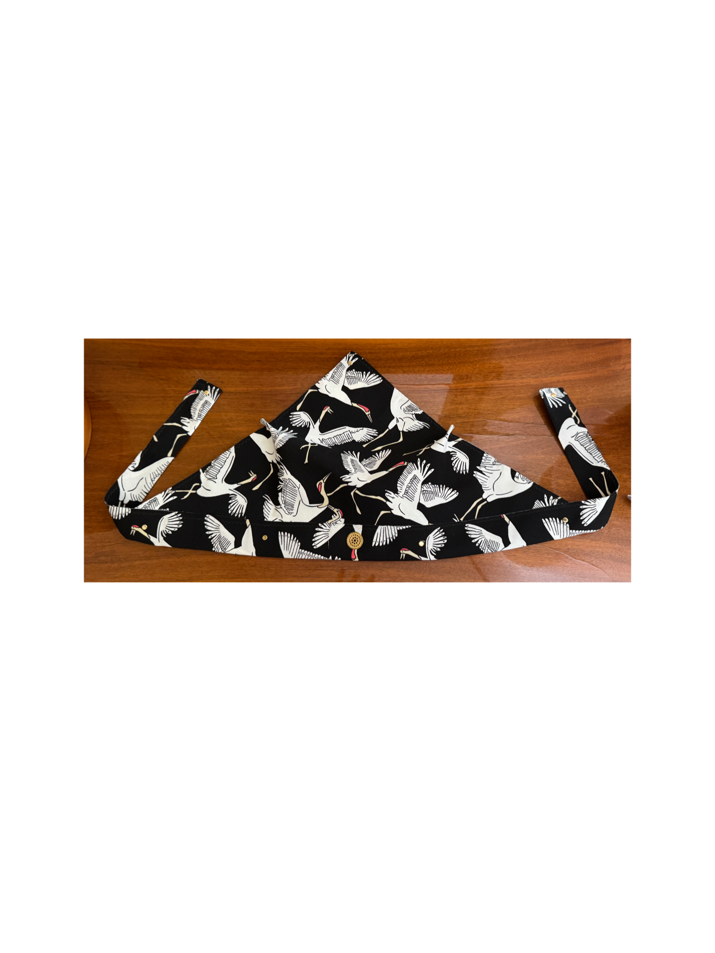 The Skipper Scarf in Dancing Cranes (Black) (XL)