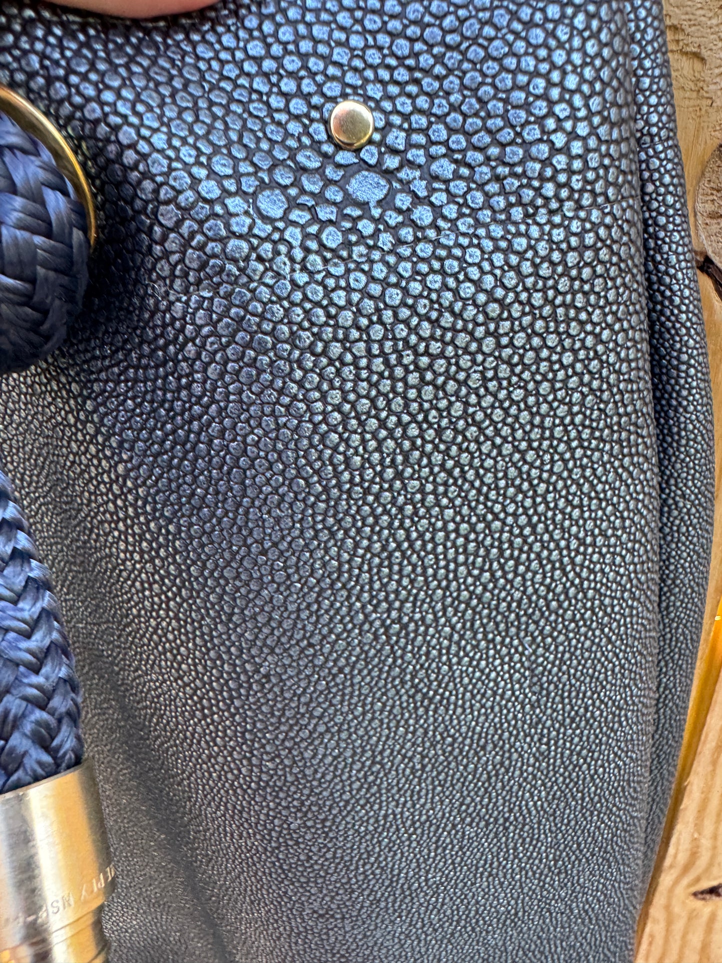 The Tall Bouy Bag in Shagreen Vinyl Barracuda