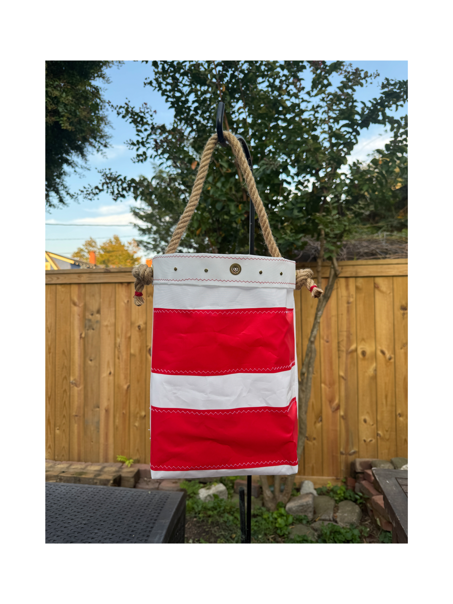 Sailcloth Lighthouse Bucket Bag #5