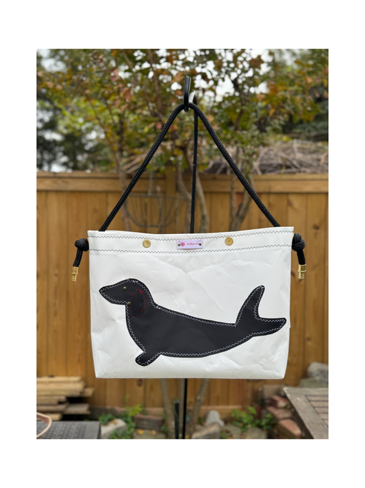 Black Dog Fish Sailcloth Bag