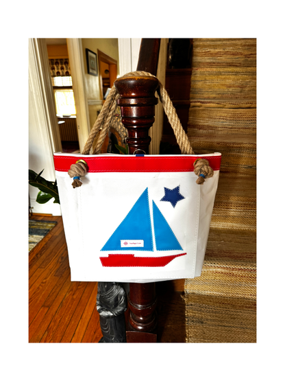 250 Celebration Skipjack Sailcloth Tote Bag