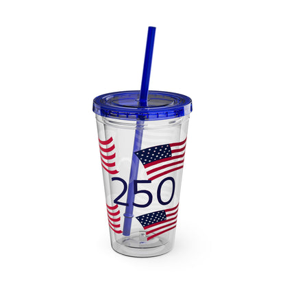 250 Celebration  16oz Tumbler with Straw