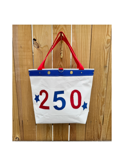 250 Celebration Sloop Sailcloth Tote Bag