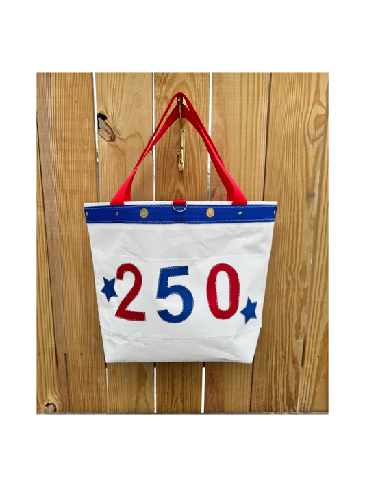 250 Celebration Sloop Sailcloth Tote Bag