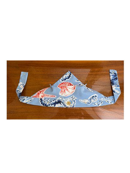 The Skipper Scarf in Carolina Blue Oceans #3