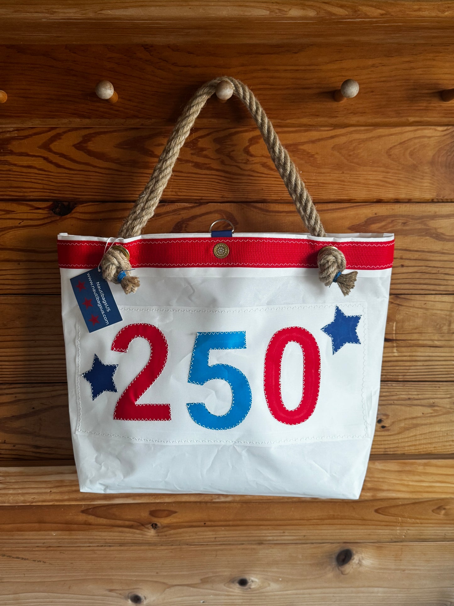 250 Celebration Skipjack Sailcloth Tote Bag