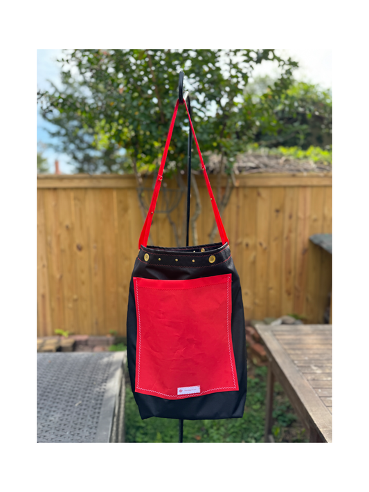 Black and Red Nylon Bag