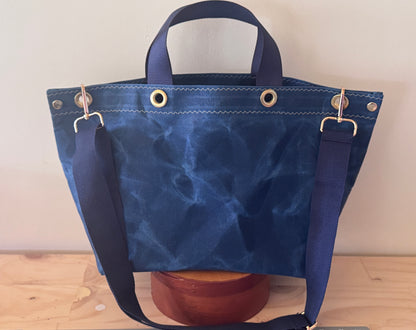 Surrealist Face Bag on Waxed Cotton