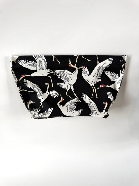 Itty Bitty Ditty Dancing Cranes on Black