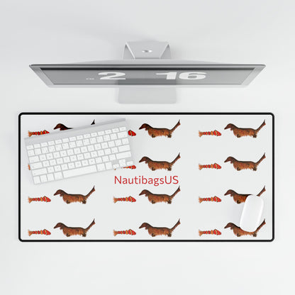 Dachshund Pattern Desk Mat – Cute Wiener Dog Mouse Pad