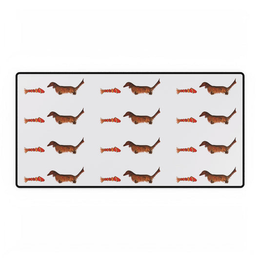Dachshund Pattern Desk Mat – Cute Wiener Dog Mouse Pad