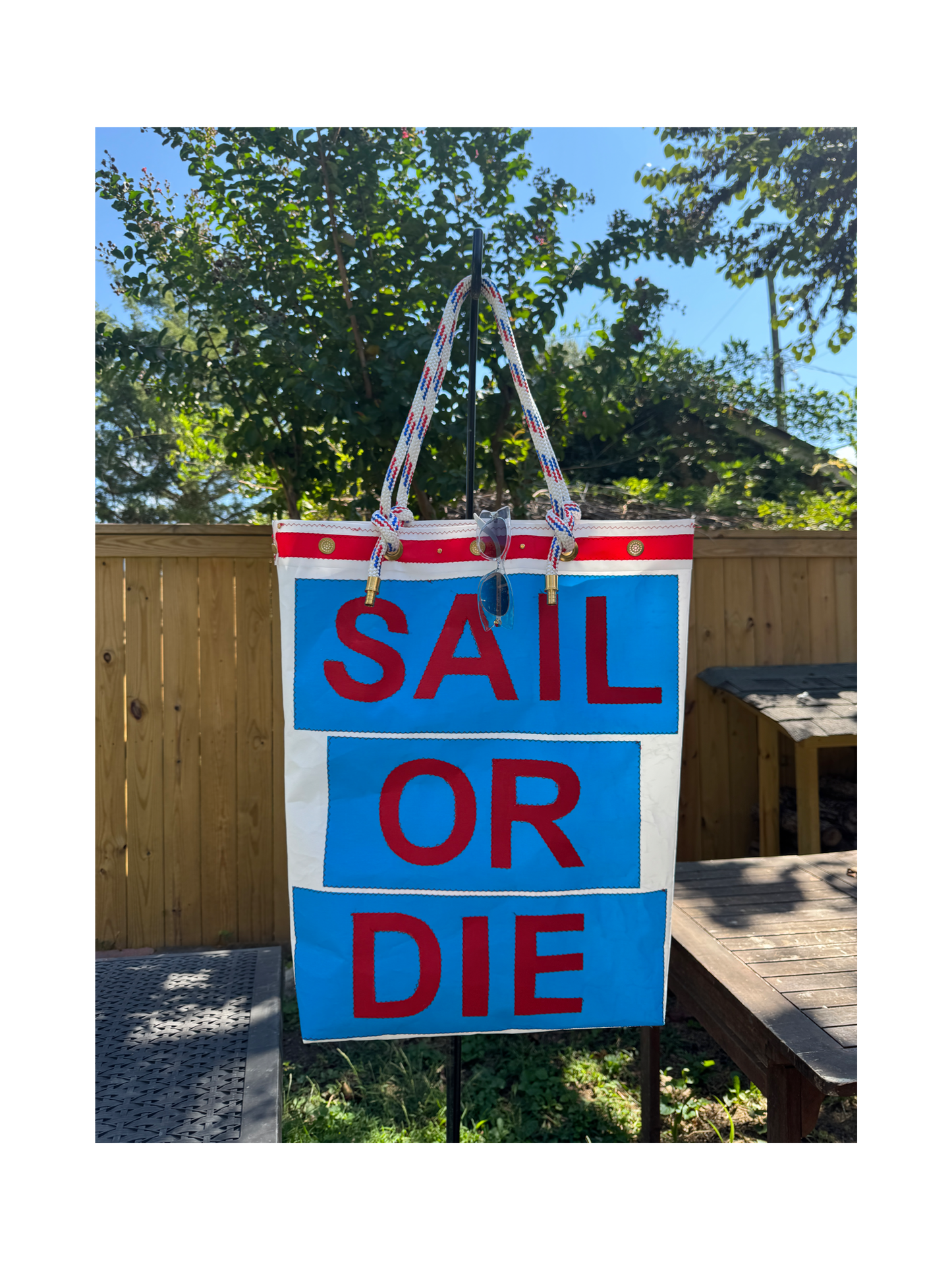 Sail or Die Big Sailcloth Bag