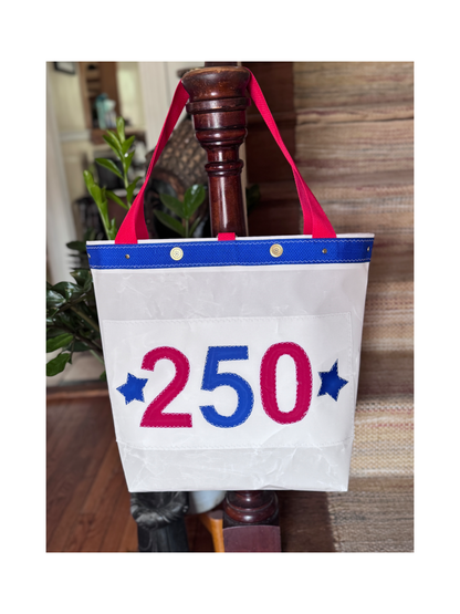 250 Celebration Sloop Sailcloth Tote Bag