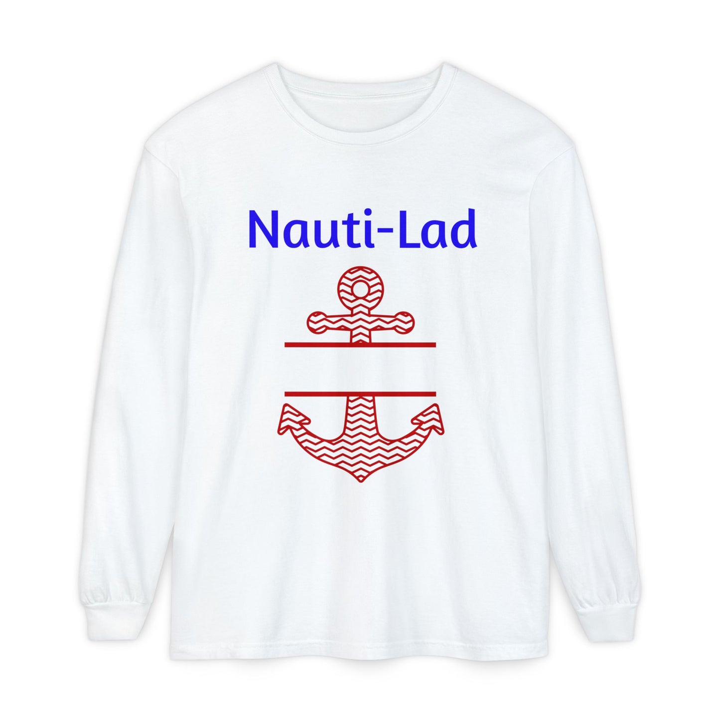 Nauti-Lad Long Sleeve White T-Shirt (Unixex)