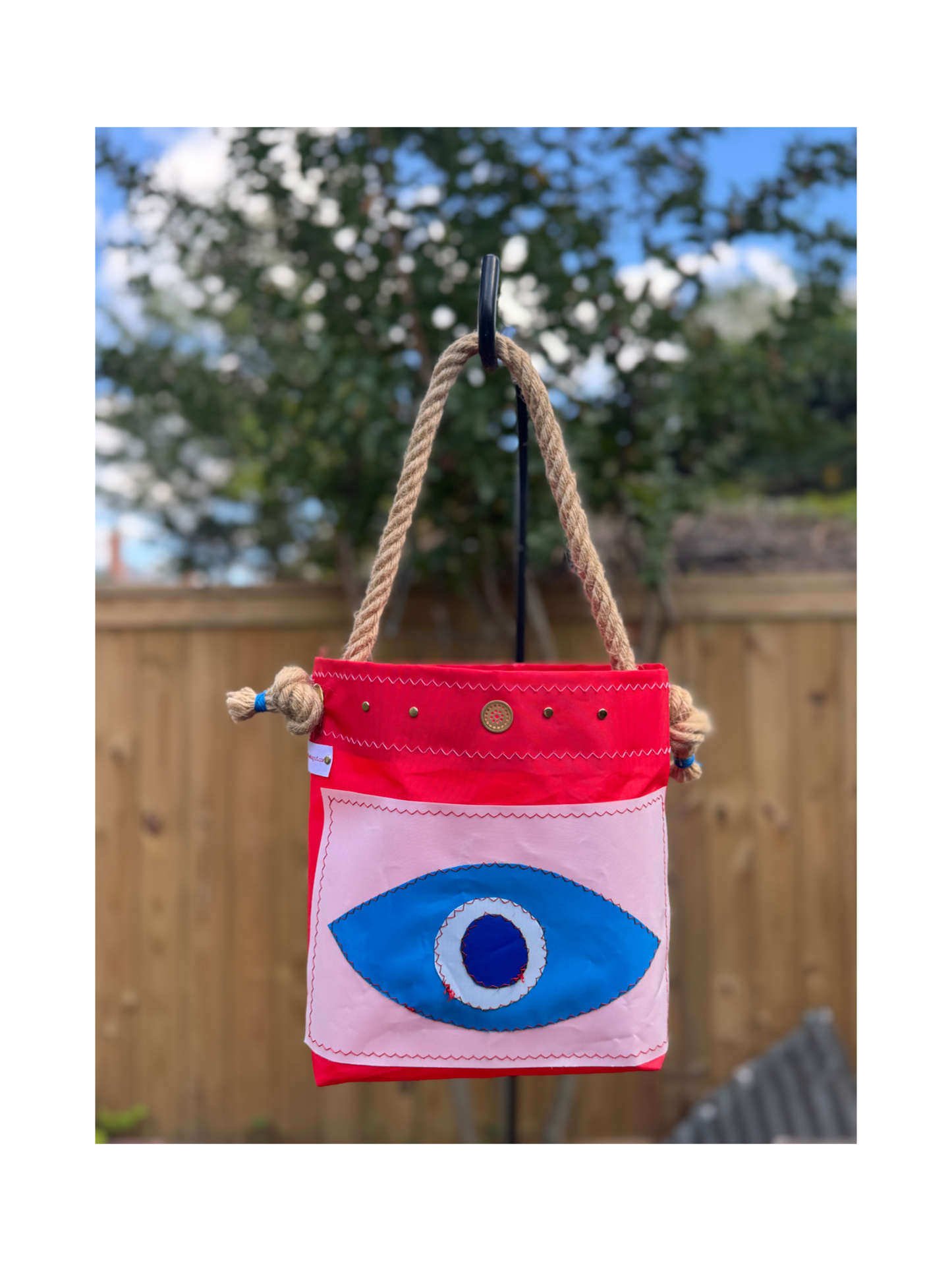 Red Fish Eye Bag with OBX Fish Tail