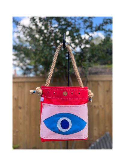 Red Fish Eye Bag with OBX Fish Tail