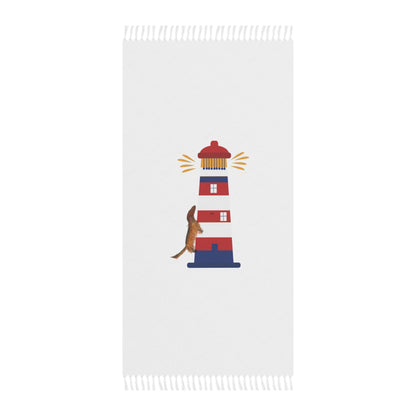 Chief Climbs the Lighthouse Beach Towel