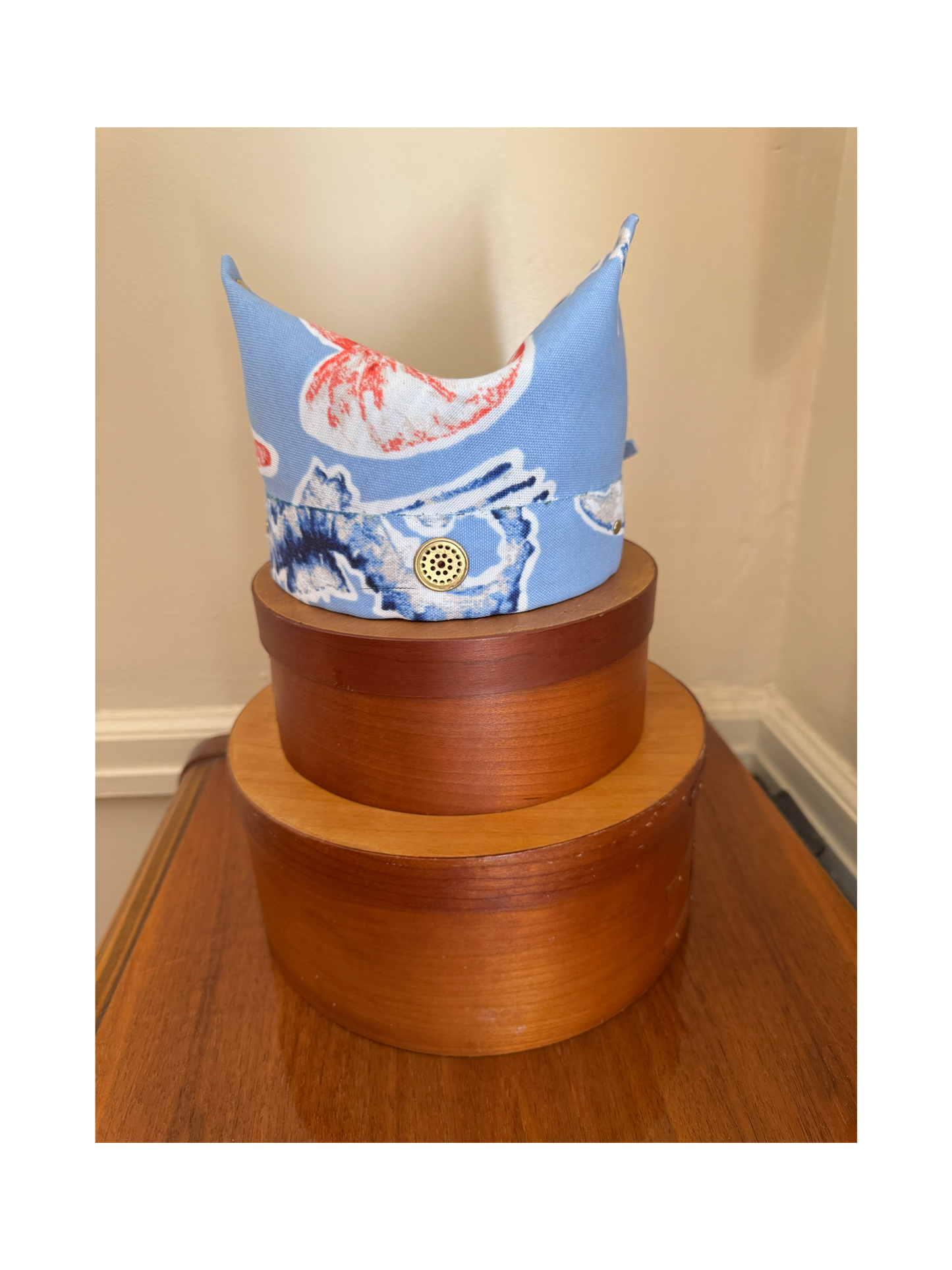 The Skipper Scarf in Carolina Blue Oceans #3