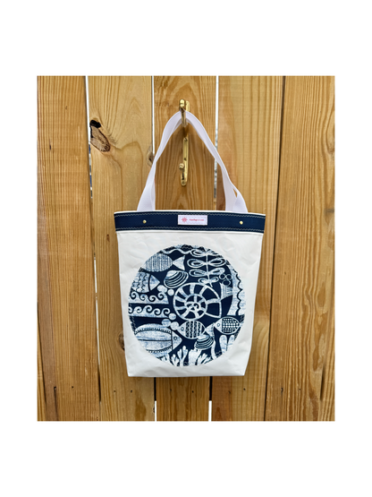 The Porthole Top Handle Bag (Sea Life)