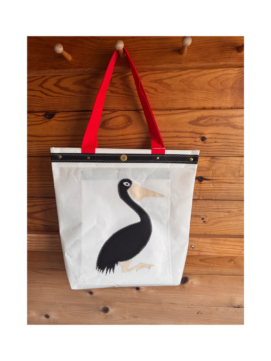 Pearl The Black Pelican Tote Bag