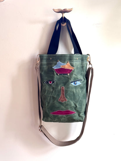 SKIPPER-ELLI Face Bag on Waxed Cotton