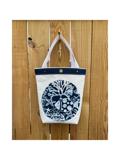 The Porthole Top Handle Bag (Sea Life)