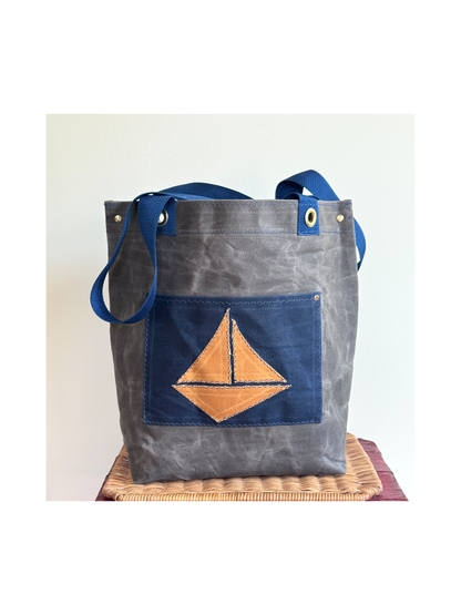 Tiny Portraits- Gallery Tote in Grey (Only 1)