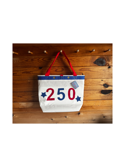 250 Celebration Sloop Sailcloth Tote Bag